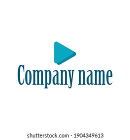 Blue triangle logo vector graphics