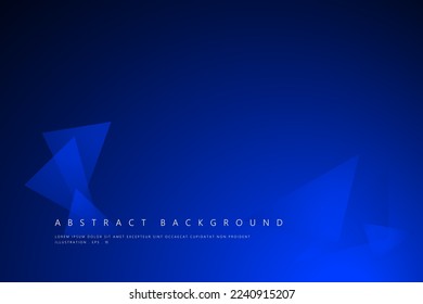 Blue triangle modern vector background. design concept
