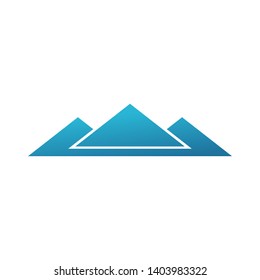 Blue Triangle Mountain Logo Inspirations Template