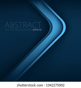 Blue triangle overlap layer on dark space for text and background design