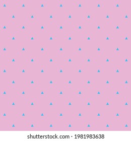 blue triangle patterns on pink background, vector