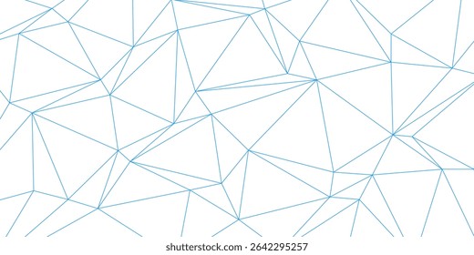 Blue Triangle Polygon Background. Abstract Geometric Technology Design. Wallpaper. Banner. Vector Illustration