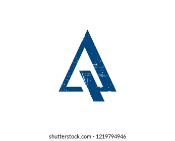 Blue Triangle Q is unique logo with using concept combining letter Q and Triangle forming a peak mountain symbolizes strength and greatness.