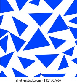 Blue triangle seamless pattern