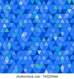 Blue triangle seamless pattern background vector.