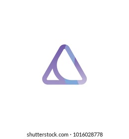 Blue Triangle With Shadow