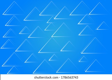 Blue triangle shape abstract background