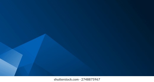Blue triangle shape abstract background for corporate concept, template, poster, brochure, website, flyer design. Vector illustration