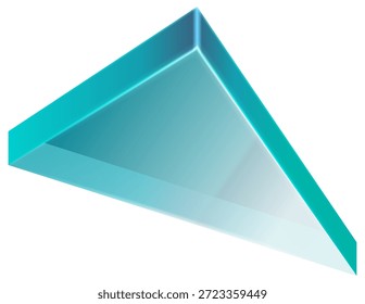A blue triangle is shown on a white background