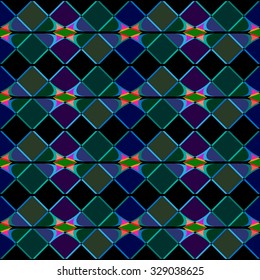 Blue triangle texture seamless pattern. mosaic background