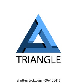 blue triangle unusual icon vector