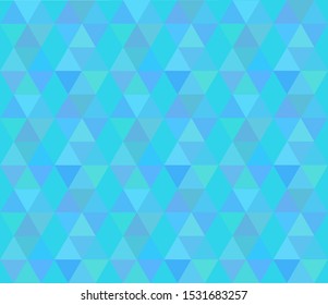 Blue triangle vector background in abstract style. Trendy graphic geometric design.