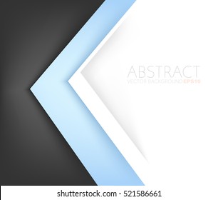 Blue triangle vector background and blue arrow background with black and white space for text and message design , pastel colour