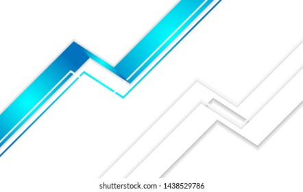 Blue triangle vector background overlap layer on white space for text and background design