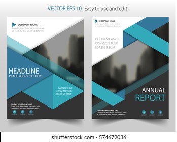 Blue triangle Vector Brochure annual report Leaflet Flyer template design, book cover layout design, abstract business presentation template, a4 size design