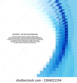 blue triangles. abstract vector background. geometric design. 