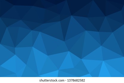 Blue triangles background. Abstract polygonal illustration. Vector geometric image.