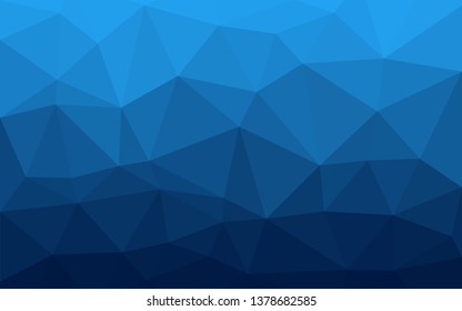 Blue triangles background. Abstract polygonal illustration. Vector geometric image.