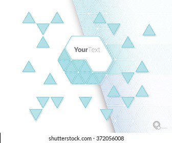  Blue Triangles and Hexagon Place Holder Elements for Your Beautiful Page Design