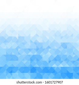 blue triangles illustration. white sky. polygonal style