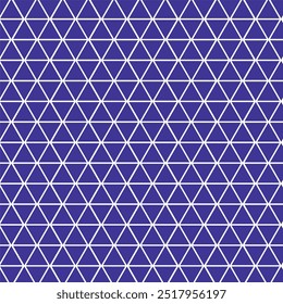 Triângulos azuis em um fundo branco. Padrão de superfície uniforme, plano de fundo e design de papel de parede 