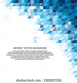 blue triangles and squares. Polygonal style