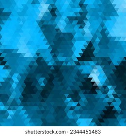 Blue triangles. Vector geometric background for presentation. Decor element.