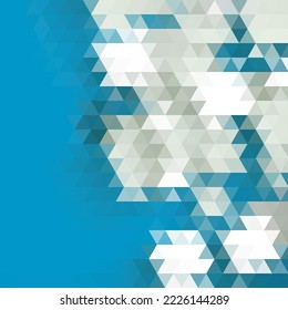 Blue triangles3D pattern. Abstract colorful backgropund