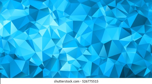 Blue triangular abstract background. Trendy vector illustration.