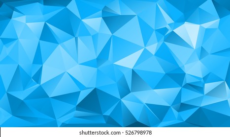 Fondo abstracto triangular azul. Ilustración vectorial de moda.