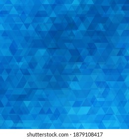 Blue triangular background. Abstract geometric background.