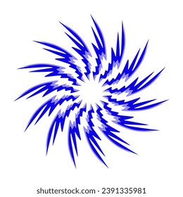 Blue tribal mandala icon with shadow. Perfect for logos, icons, items, tattoos, stickers, posters, banners, clothes, hats