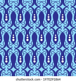 blue tribe abstract pattern with white circle shape