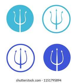 Blue or blue trident, set.