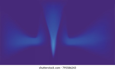 Blue tringle and stripes on violet background. Curved striped pattern on space. Blue geometric shape. Blurred seamless backdrop. Violet abstraction wallpaper. Violet and blue gradient mesh image