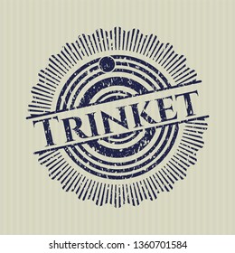 Blue Trinket distressed rubber stamp