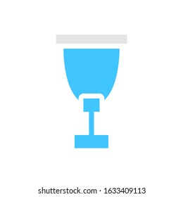 blue trophy flat vector icon - ui icon vector