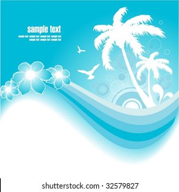 Blue Tropical Background