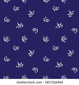 Azul Tropical Leaf fondo de patrón sin soldadura botánico adecuado para impresiones de moda, gráficos, fondos y artesanías