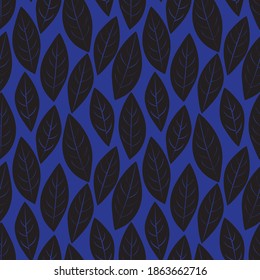 Azul Tropical Leaf fondo de patrón sin soldadura botánico adecuado para impresiones de moda, gráficos, fondos y artesanías