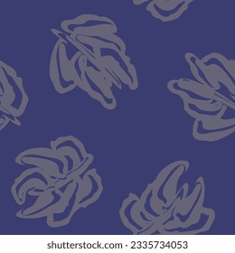 Blue Tropical Leaf seamless pattern design for fashion textiles, graphics and crafts