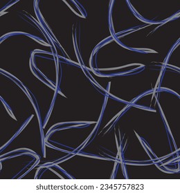 Blue Tropical Leaf seamless pattern design for fashion textiles, graphics and crafts