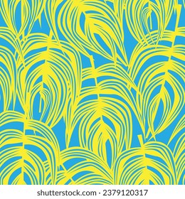 Blue Tropical Leaf seamless pattern design for fashion textiles, graphics and crafts