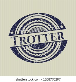 Blue Trotter distressed rubber seal with grunge texture