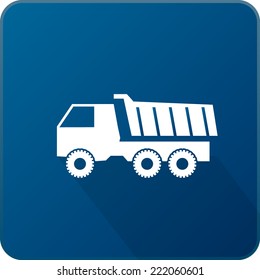 blue truck icon vector illustration 