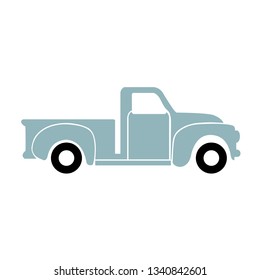 Blue truck vector illustration