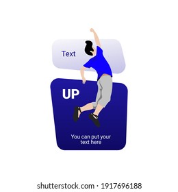 Kit de interfaz de usuario de salto de niños de camiseta azul 