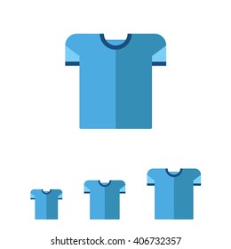 Blue t-shirt icon