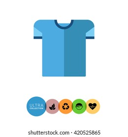 Blue t-shirt icon