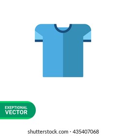 Blue t-shirt icon